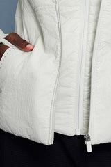 Women Detachable Hood Two-Piece Water Repellent Slim Fit Cotton Padded Jacket