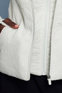 Women Detachable Hood Two-Piece Water Repellent Slim Fit Cotton Padded Jacket