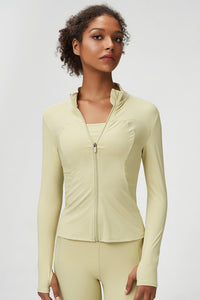Front cardigan zipper track jacket