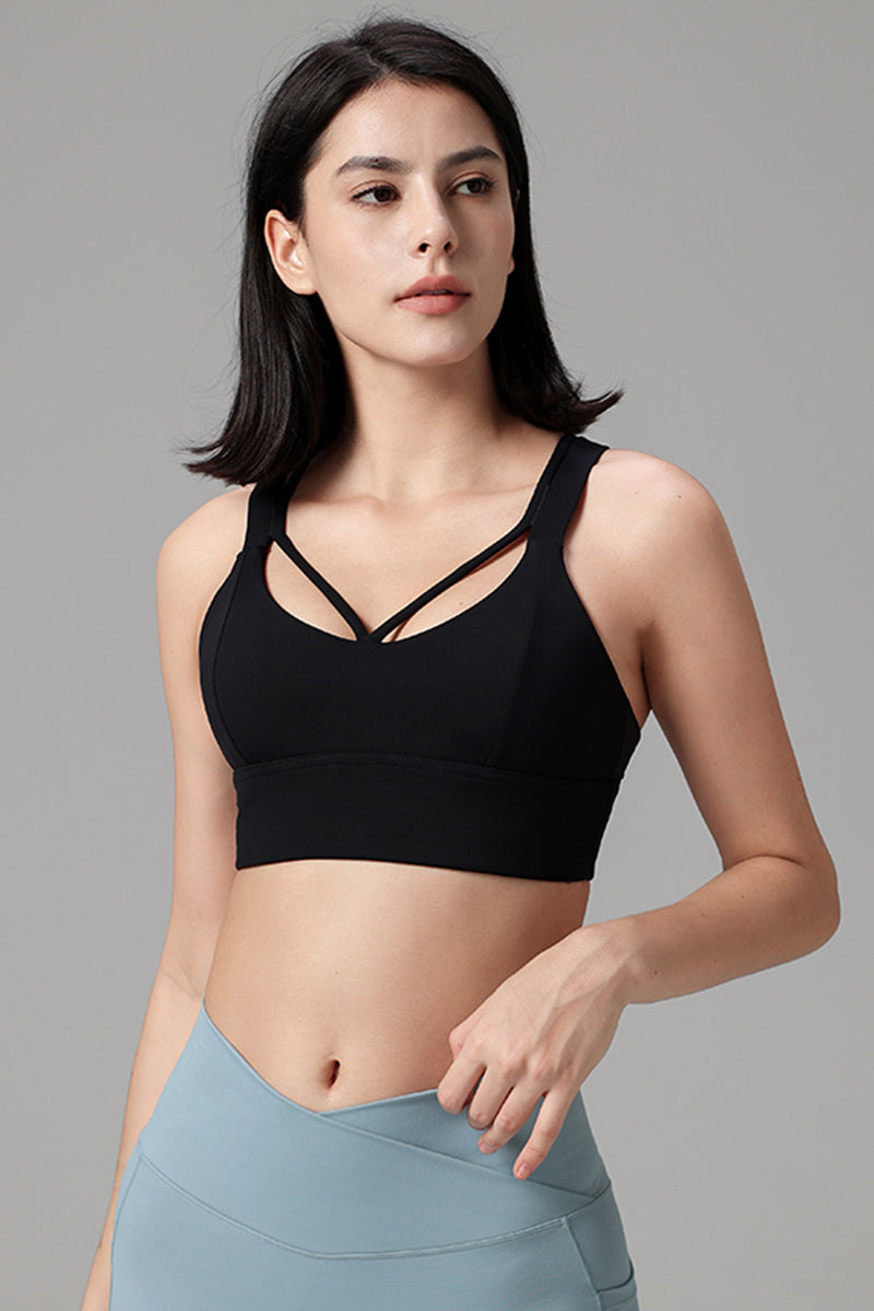 Cross Strap Back Sports Bra