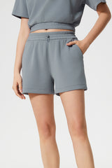Women Summer High Waisted Loose Air Layer Running Sports Hundred Casual Fitness Yoga Shorts