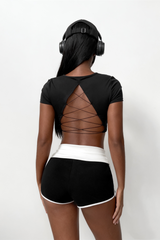 Women's Back Cutout Fitness T-shirt