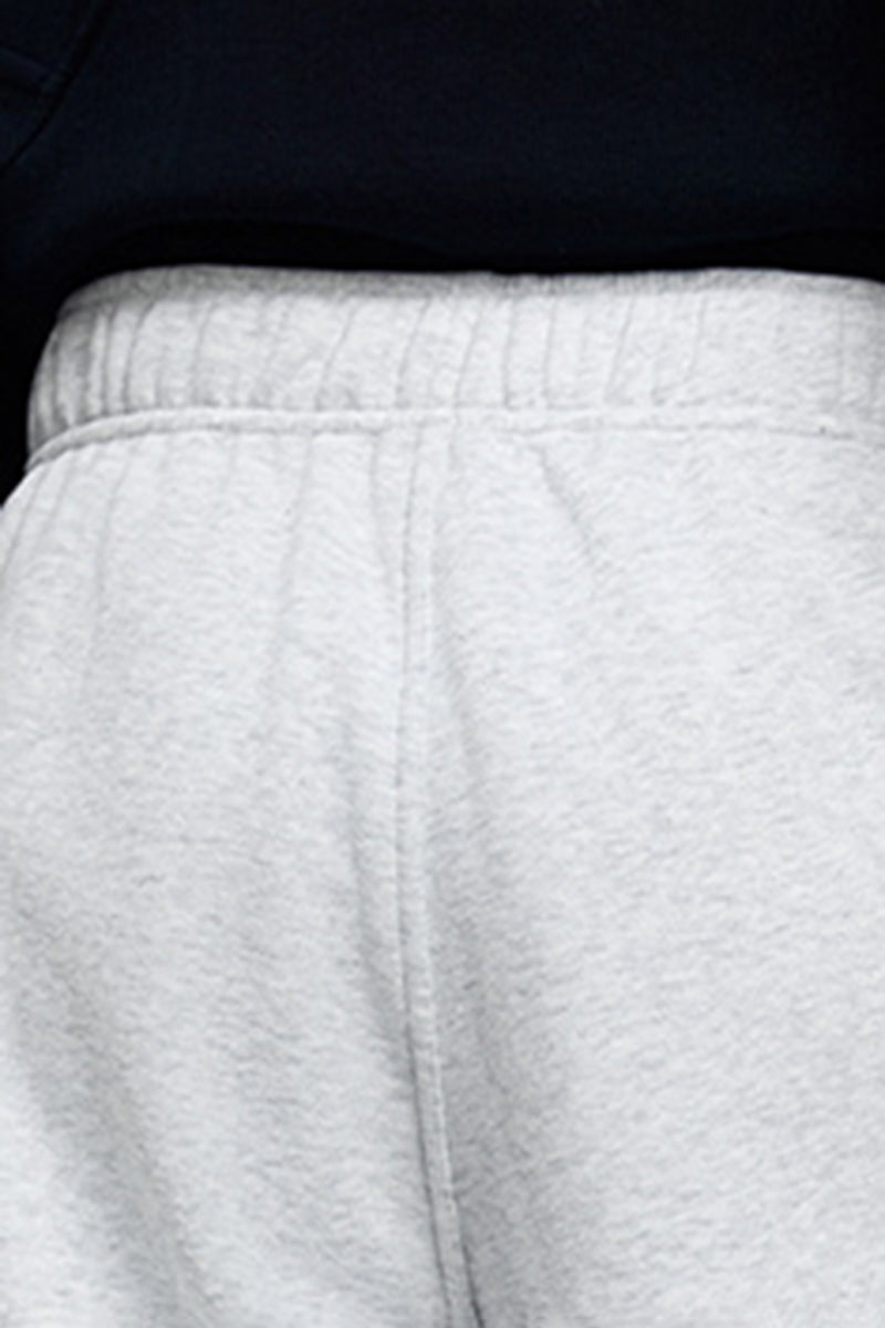 Women Loose Straight Leg Fleece-Lined Drawstring Casual Sport Pants