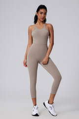 Women V-Back Sculpting Butt-Lifting Naked-Feel Yoga Running Fitness Bodysuit