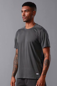 Men's Spliced Quick Dry Sports Short Sleeve T-shirt