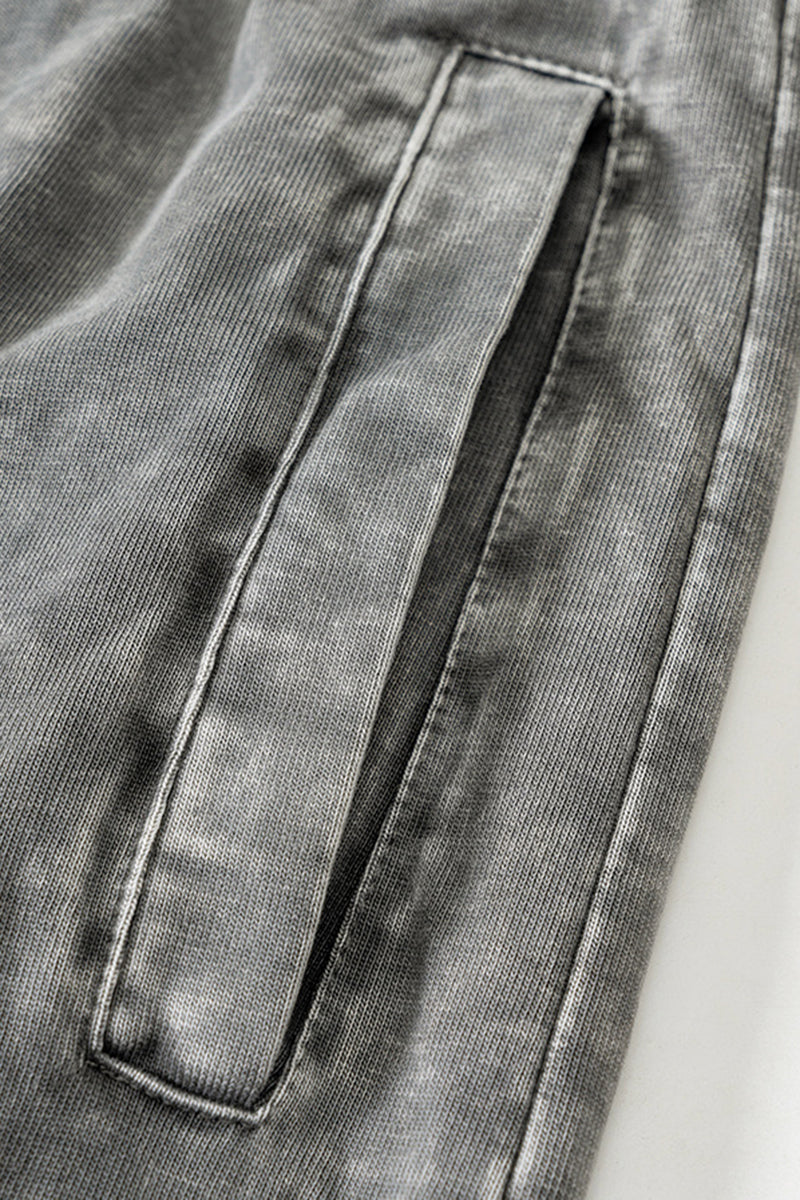 Lightweight Washed Joggers - Distressed Casual Sweatpants for Spring/Summer