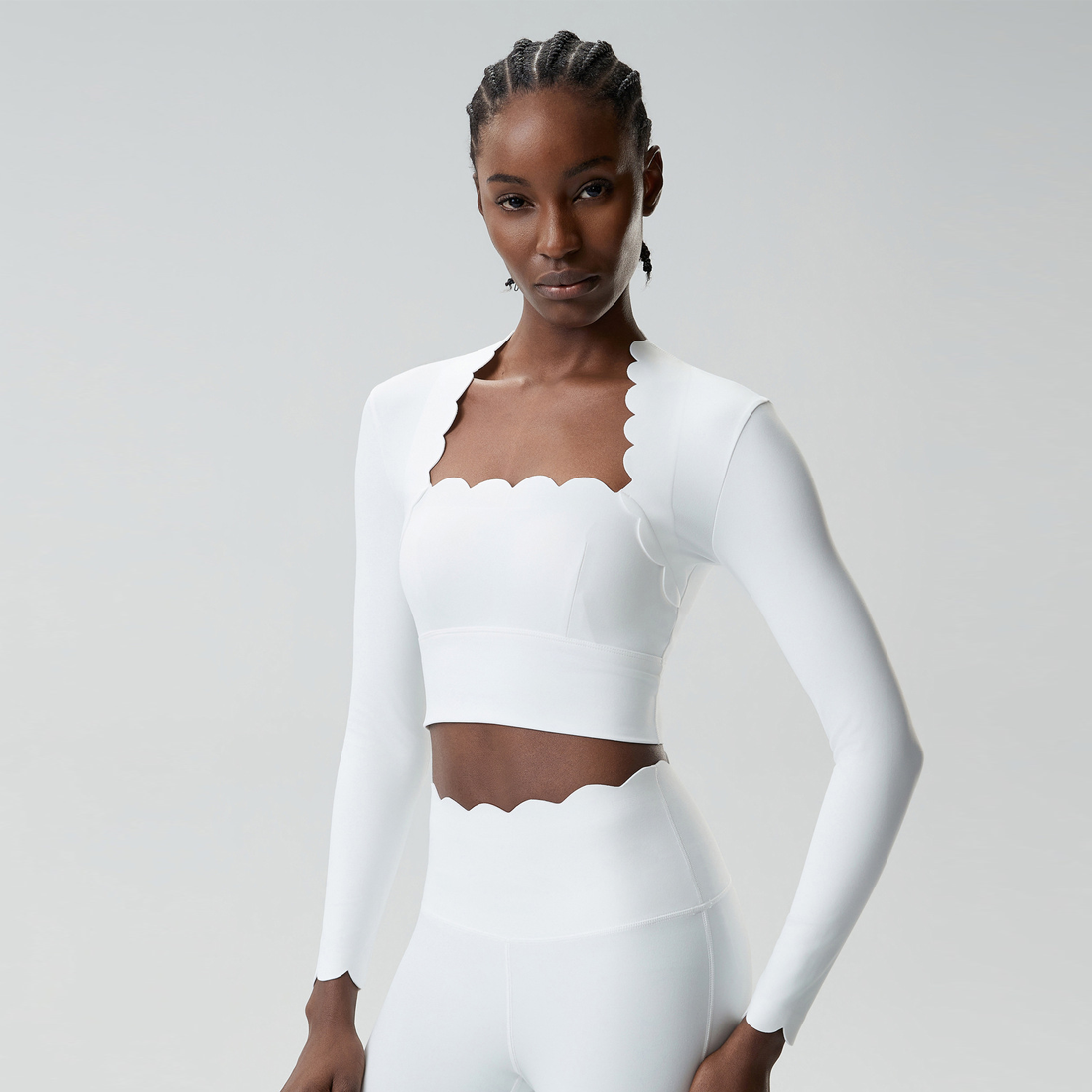 Women's Petal Cap Sleeve Long Sleeve Top