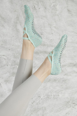 Women's Rainbow Yarn Strappy Yoga Grip Five-Toe Socks