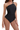 Women's One Shoulder Pleated Cinched Waist Solid Swimsuit