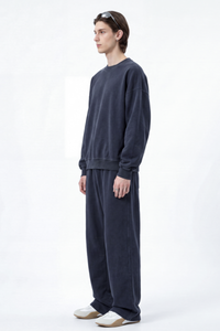 Men's Fall 100% Cotton Set:Solid Pullover And Sweatpants