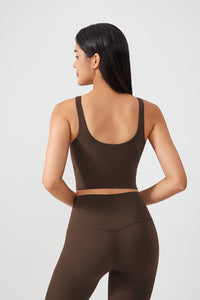 Women Fixed Bra Pads U-Back Nude Shape Fitness Yoga Exercise Vest