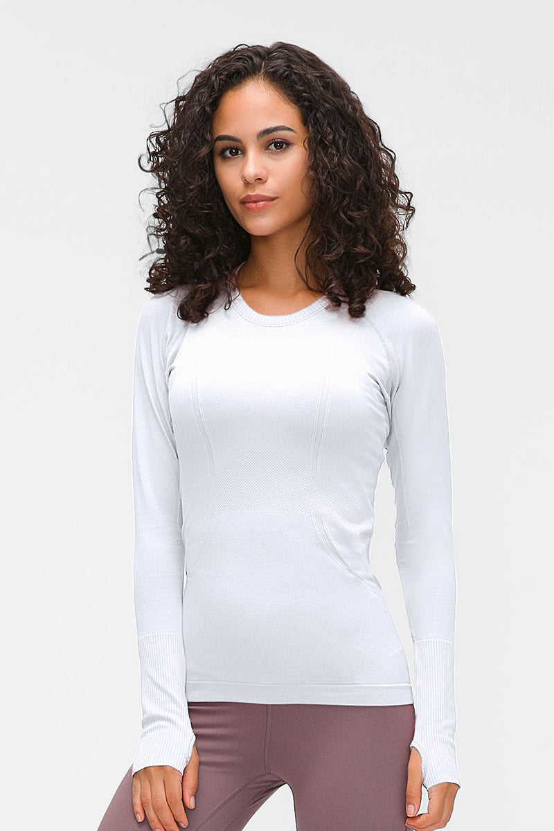 Women'S Yoga Long Sleeved With Thumbhole