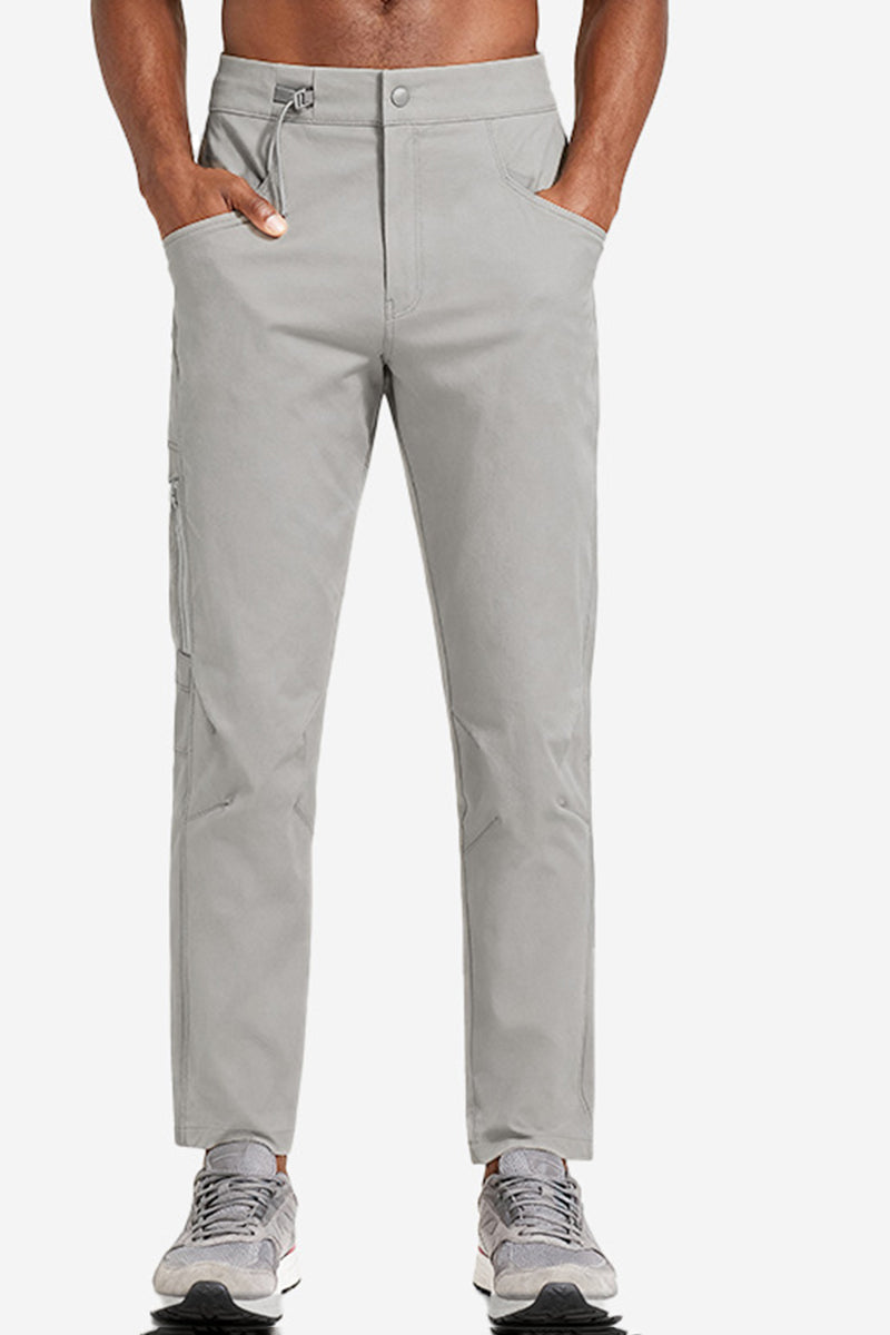 Men Straight Leg Multi-Pocket Outdoor Hiking Pants