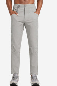 Men Straight Leg Multi-Pocket Outdoor Hiking Pants