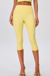 Women's No Front Seam Slim FIt Yoga Capri Leggings