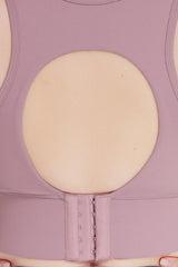 Plus Size Women's Cut-Out Sports Bra with Back Hook