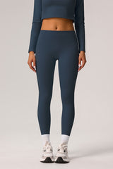 Women Solid Light Fleece Belly Controlling Sports Leggings