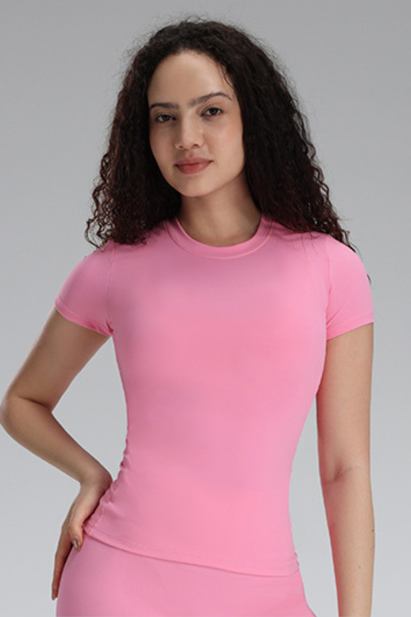 Women's Summer Solid Slim-Fit Breathable Sports T-shirts
