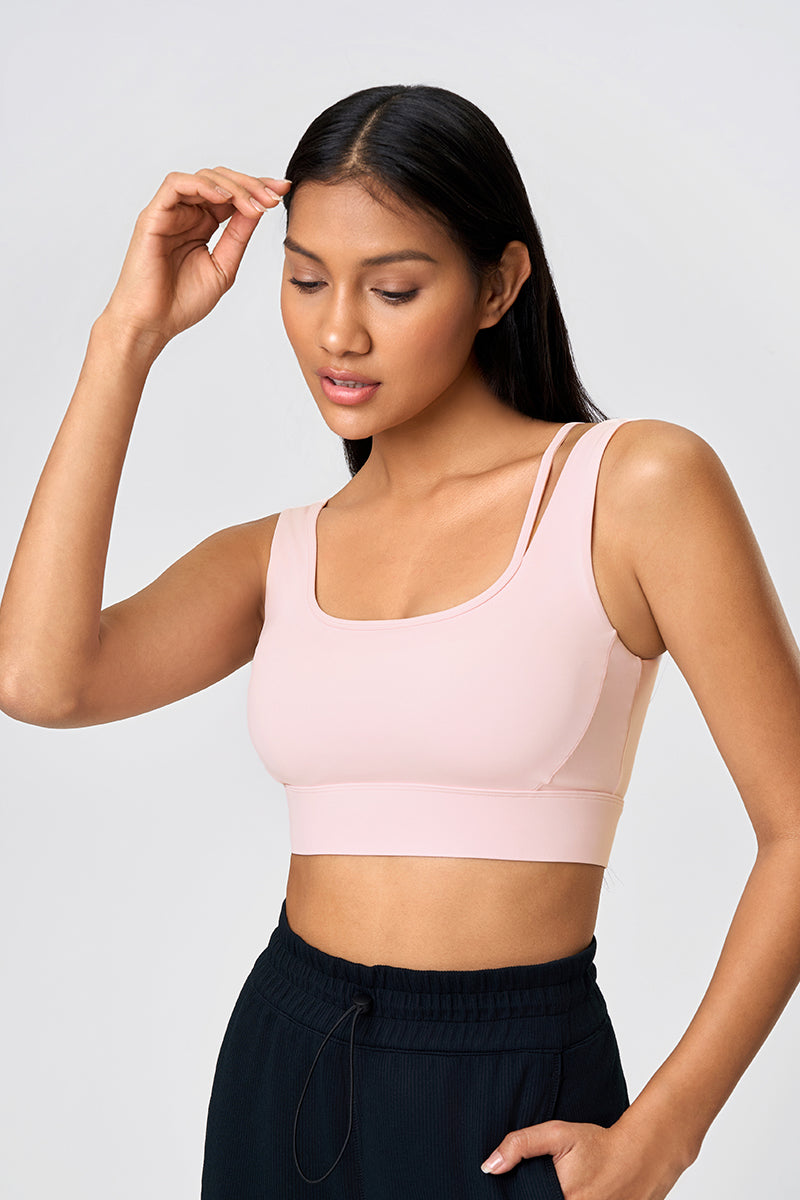 Women Shockproof Lift Hollowed Back Naked-Feel Yoga Sports Bra