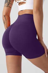 Women's Athletic Pleated Buttocks Lift Slim Shorts