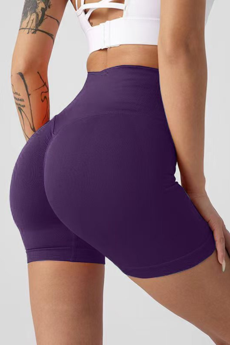 Women's Athletic Pleated Buttocks Lift Slim Shorts