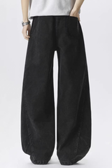 Men's Fall Vintage Washed Versatile Wide Leg Scimitar Pants