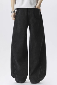 Men's Fall Vintage Washed Versatile Wide Leg Scimitar Pants