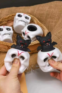 Halloween Skull Bat Squeeze Horror Funny Squishy Toy