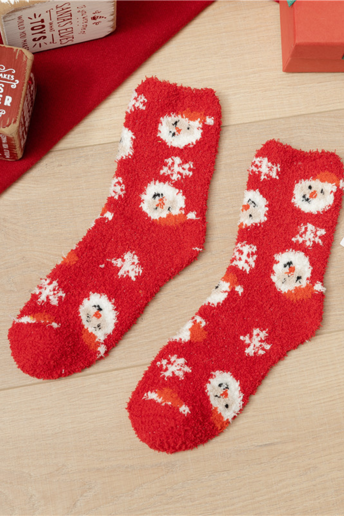 Women's Multicolor Christmas Gift Coral Fleece Socks