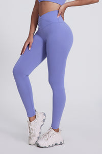 Women'S Bright Crossover High-Waisted Hip Lift Dance Stretch Cropped Pants