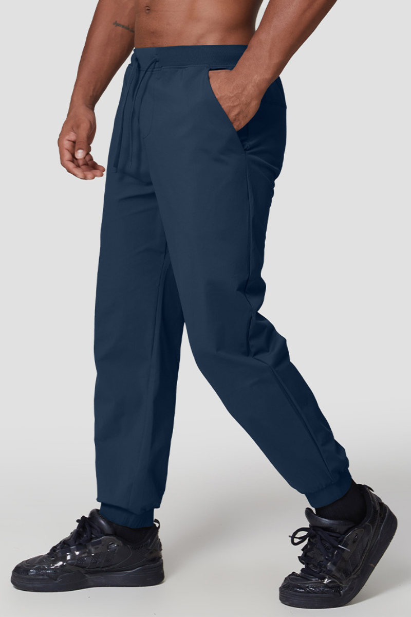 Men's  Quick-Dry Elastic Waist Drawstring Tapered Joggers