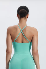 Women'S Crossover Backless Suspender Bra Underwear Sports Vest