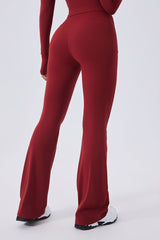 Women High-Waisted Flared Sculpting Yoga Leggings