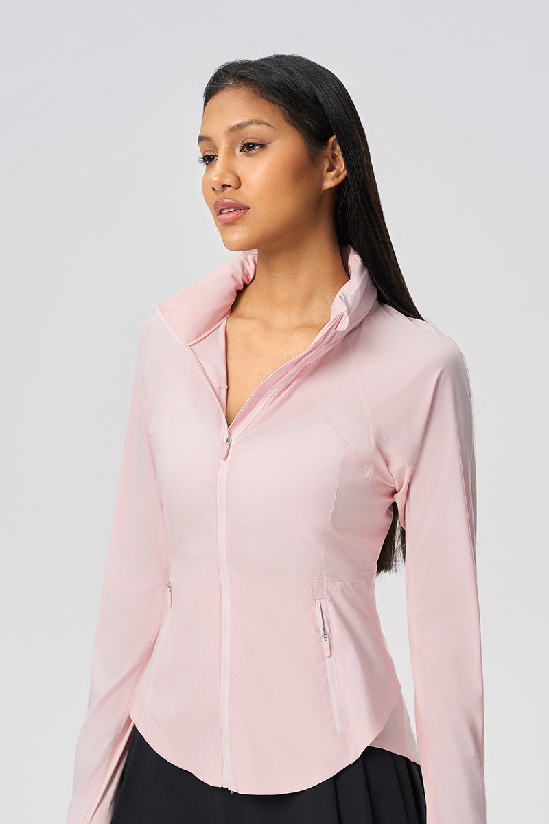Women Cooling Uv50+ Slim-Fit Convertible Hood Outdoor Sun Protection Jacket