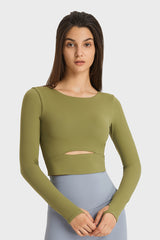 Women'S Yoga Slim Fit Long Sleeved Thumbhole