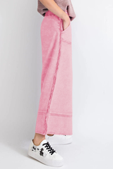 Leisure-style wide-leg pants