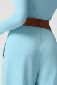 Women Wide Leg Low Rise Pocket Yoga Pants