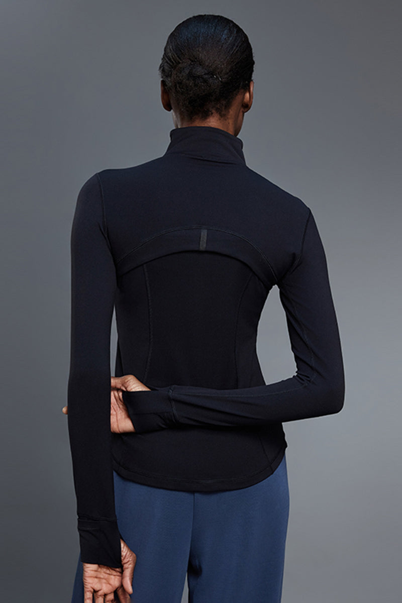 Women Slim-Fit Stretch Yoga Cycling Running Workout Jacket