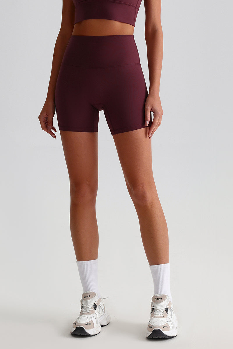 Women High Waisted Butt Lifting Seamless Naked Sensation Yoga Shorts