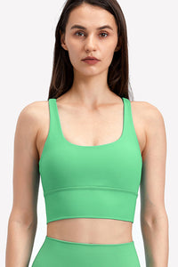 Detachable Chest Pad Cross-Back Sports Bra
