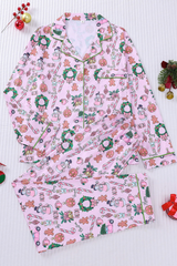 Women's Christmas Tree Printed Christmas Pajama Set