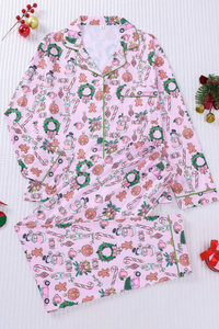 Women's Christmas Tree Printed Christmas Pajama Set
