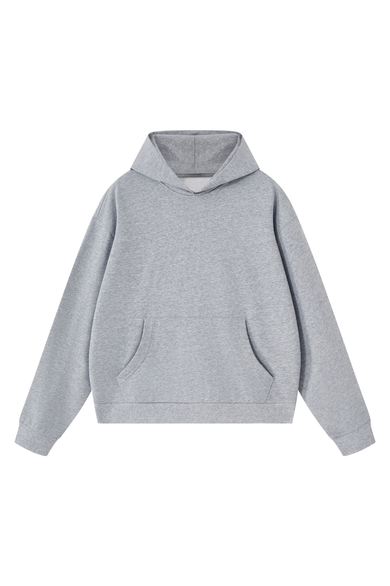 Unisex Fall Boxy Fit French Terry Kangaroo Pocket Hoodie