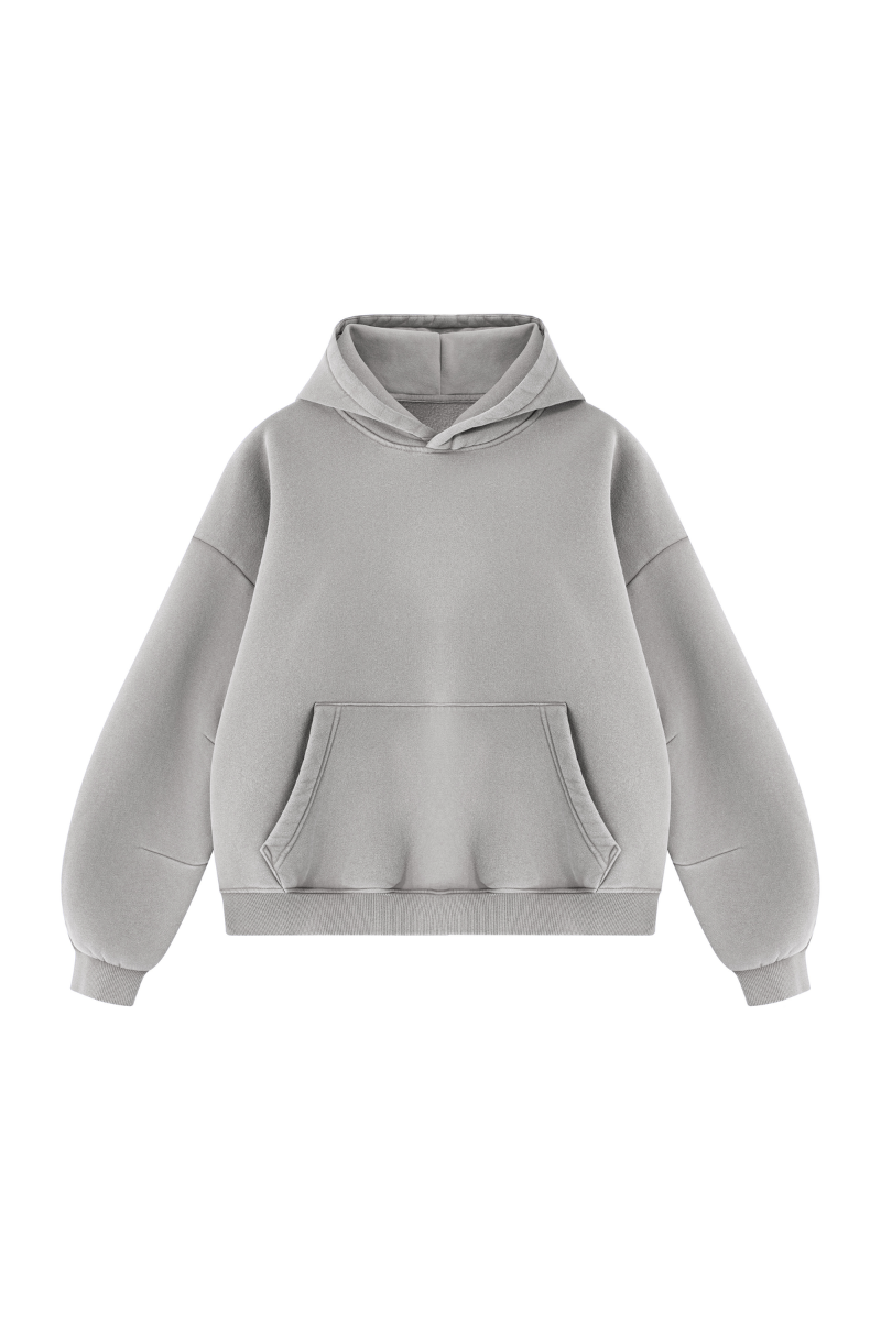 Unisex Fall Fleece Heavyweight Washed Drop Shoulder Hoodie