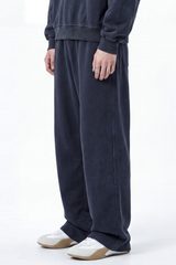 Unisex Fall 100% Cotton Elastic Waist Casual Sweatpants