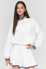 Women's Fall Tennis Set:Quarter Zip Sweatshirts And Skirts