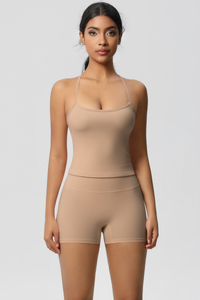 Women Workout Set: Quick Dry Sports Bra + High Waist Shorts