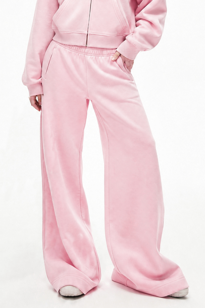 Unisex Fall Washed Snowflake Elastic Waist Sweatpants