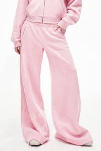 Unisex Fall Washed Snowflake Elastic Waist Sweatpants