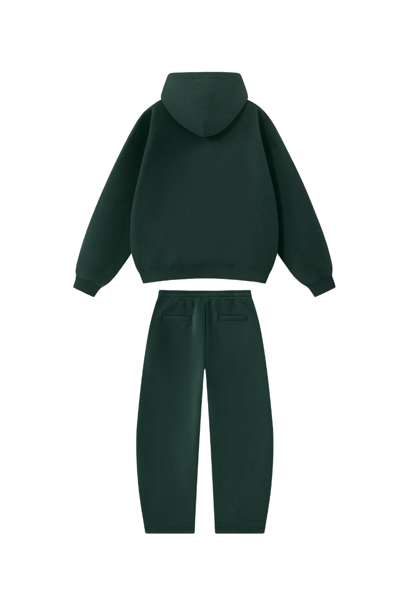 Unisex Fall Fleece Hoodie & Wide Leg Sweatpants Casual Set